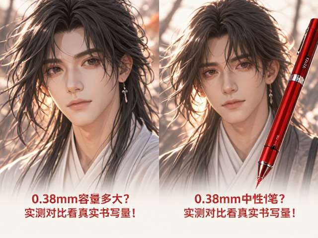0.38mm红色中性笔墨水容量多大?实测对比看真实书写量