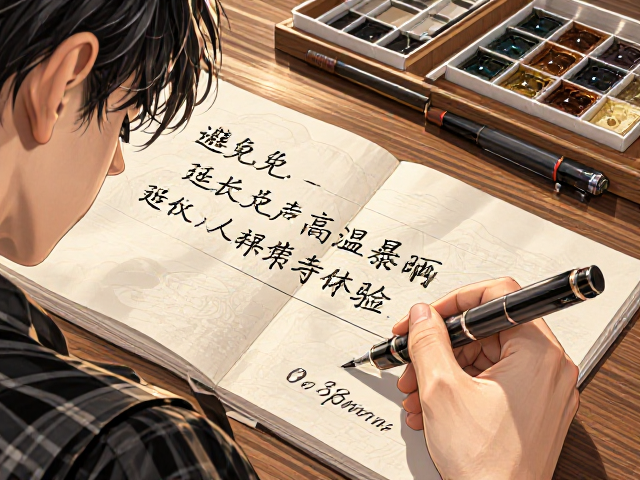 0.38mm直液式墨水笔，避免高温暴晒，延长使用寿命与书写体验