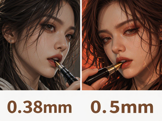 0.38mm与0.5mm中性笔对比,定期书写防干哪款更持久?