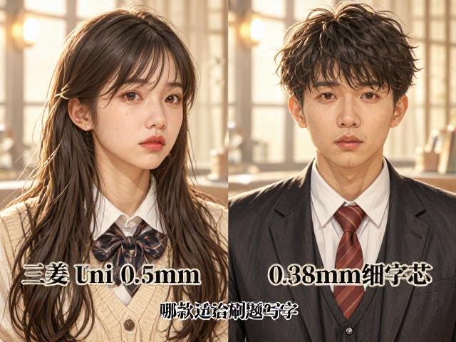 三菱Uni 0.5mm与0.38mm细字芯对比,哪款更适合刷题写字?