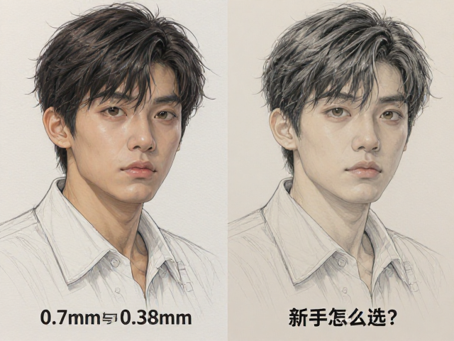 0.7mm与0.38mm铅笔绘画草稿对比，新手怎么选？