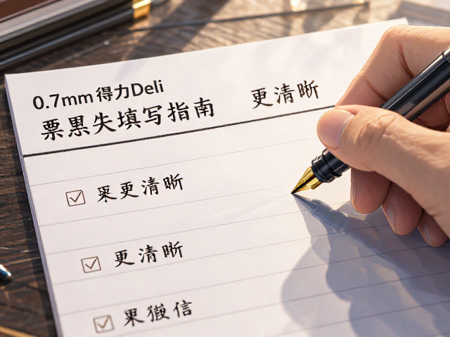 0.7mm得力Deli票据填写指南,选对笔尖更清晰