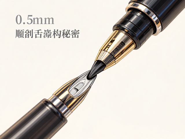 0.5mm油性凝胶墨水笔舌结构解析，顺滑不洇墨的秘密