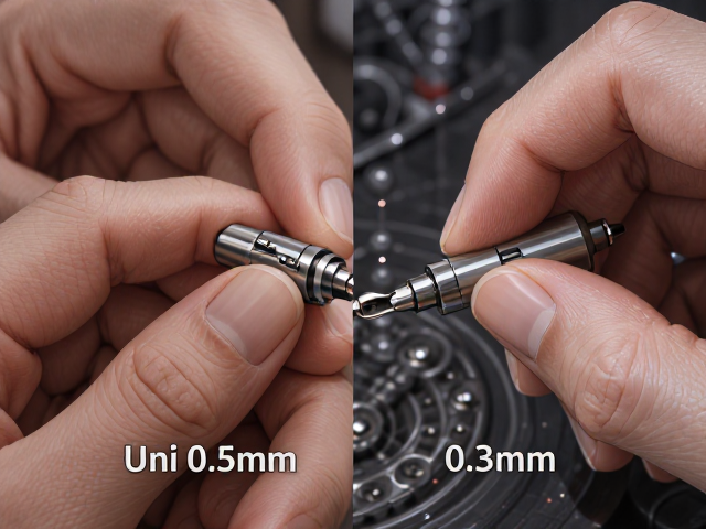 三菱Uni 0.5mm与0.3mm对比，自动送铅结构哪个更跟手？