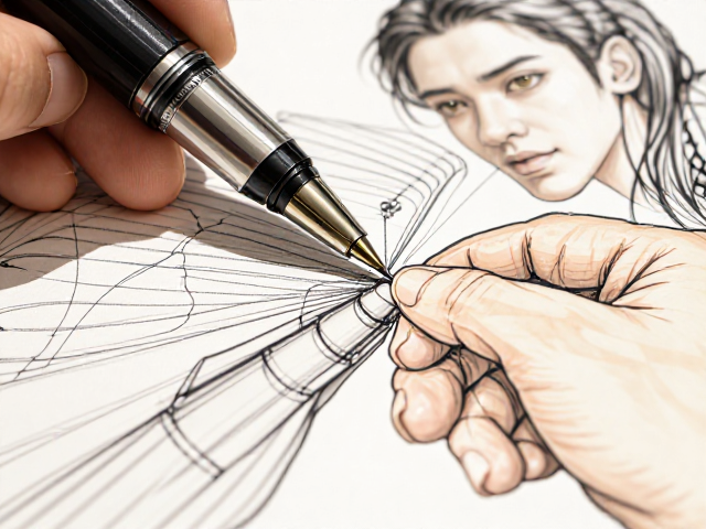 0.3mm精细绘图针管笔单管装,高清线条不洇墨,手帐插画必备