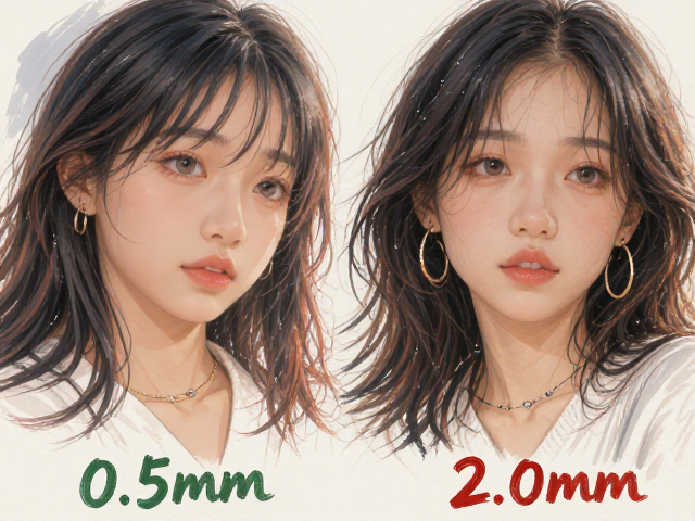 0.5mm与2.0mm笔尖区别?彩色手绘笔触效果对比解析