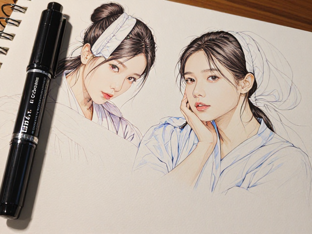 三菱UNI 0.5mm针管笔，精细填色神器，手账插画必备