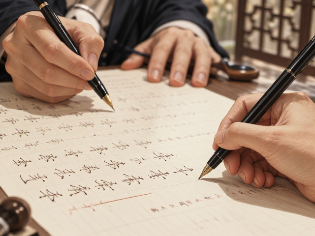 细字硬笔书法练习,阻尼感适中笔尖推荐与控笔技巧