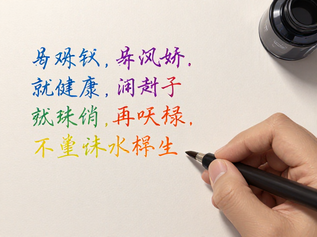 细字硬笔书法怎么练?彩色墨水让练习更有趣
