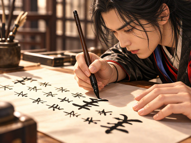 真彩书法课，细字提按顿挫训练，掌握笔法精髓