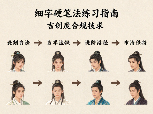 细字硬笔书法练习指南，传统毛笔改良后的书写技巧