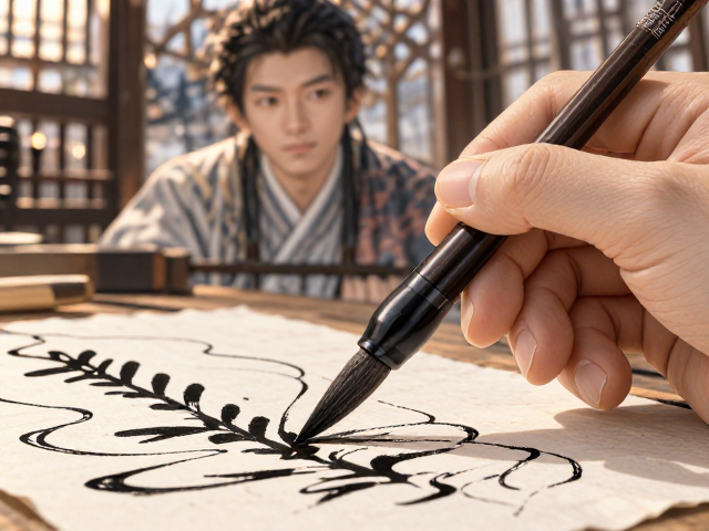 细字塑料管体毛笔，传统毛笔改良新宠，书写流畅不洇墨