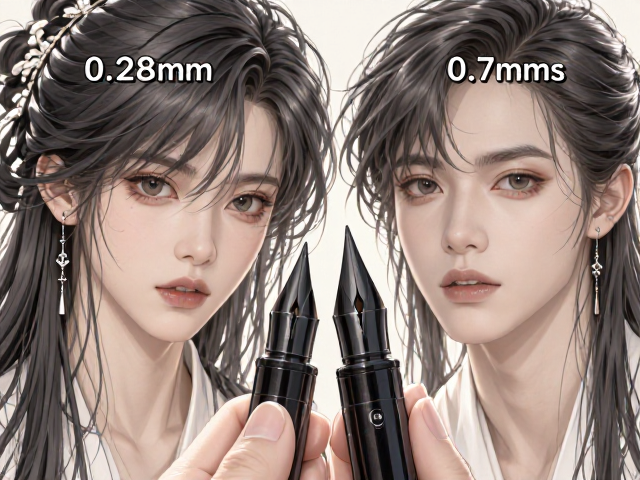 0.28mm与0.7mm怎么选?墨色饱满均匀,教你挑对笔尖