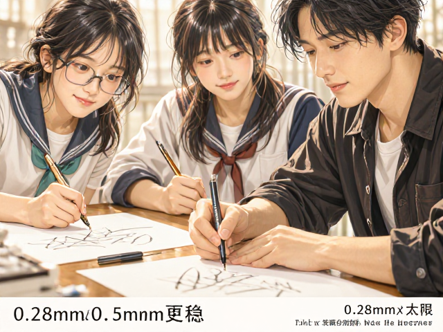 0.28mm笔尖太粗？学生党选0.5mm更稳，尖细尾粗书法效果绝配