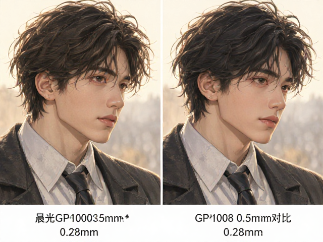 晨光GP1008 0.5mm笔尖对比0.28mm,水性墨水书写体验评测