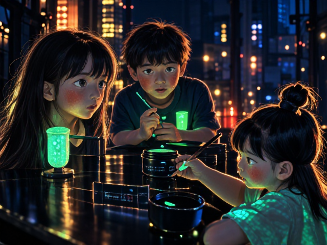 儿童夜光绘画色推荐,黑色系夜光颜料怎么选?安全无毒不伤手