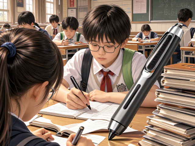 考试专用静音按动笔，大容量储备，刷题不断墨