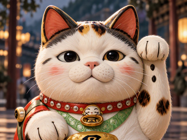 短鼻扁脸招财猫,独特配色繁育指南与吉祥寓意解析
