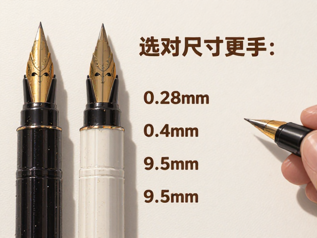 0.28mm/0.4mm/0.5mm通用粗尖笔尖规格对比，选对尺寸书写更跟手