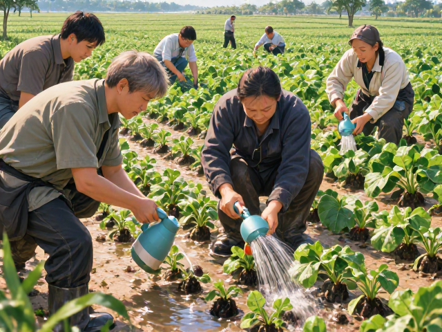 常规化肥种植定植后浇定根水与采摘人员培训指南