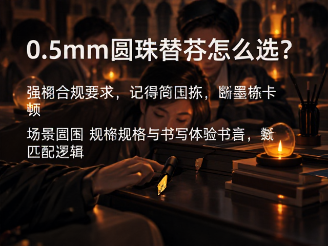 0.5mm圆珠笔替芯怎么选?记得常按压试写,避免断墨卡顿