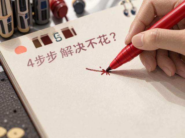 0.5mm红色中性笔断墨怎么办?4步解决不花