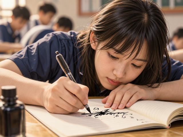 0.28mm中性笔学生作业频繁断墨?5招解决,书写顺滑不卡纸