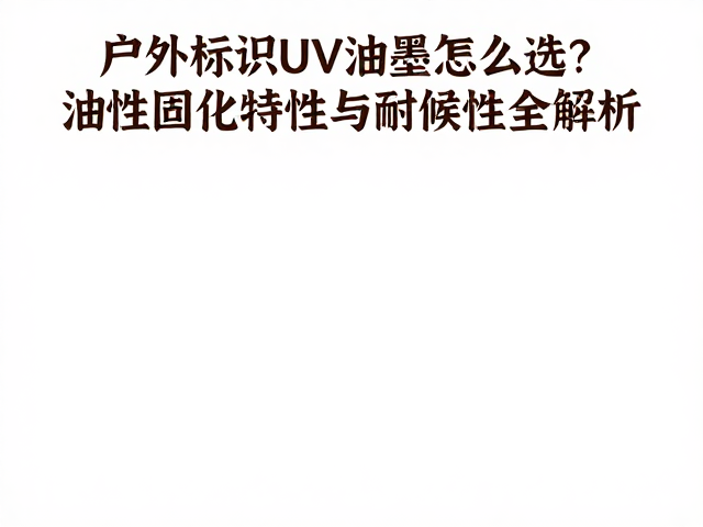 户外标识UV油墨怎么选?油性固化特性与耐候性全解析