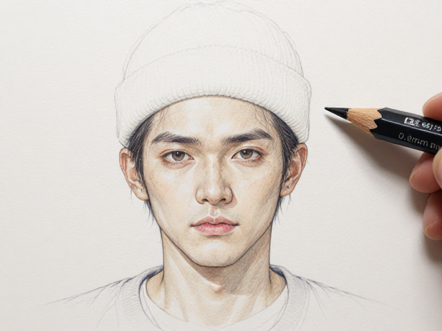0.3mm黏土石墨3B铅笔,细腻顺滑不伤纸,绘画手稿首选推荐
