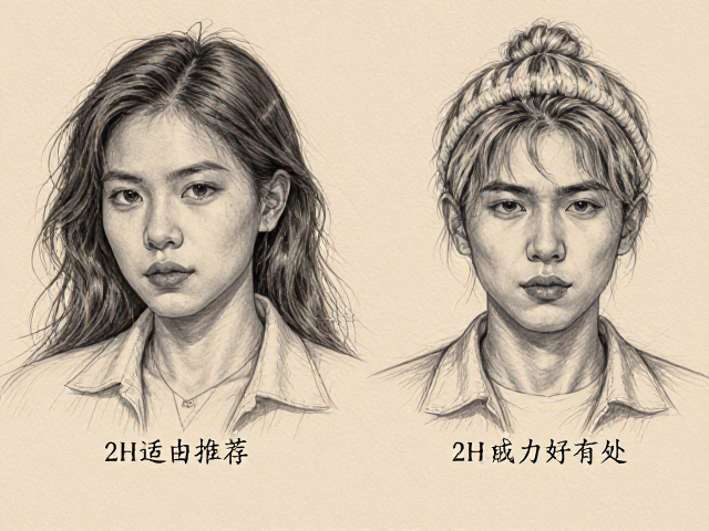 2H素描铅笔推荐，粗糙纸配B类显色好，覆盖力强不脏画