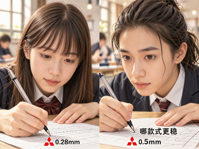 三菱0.28mm与0.5mm考试建议，哪款更稳？
