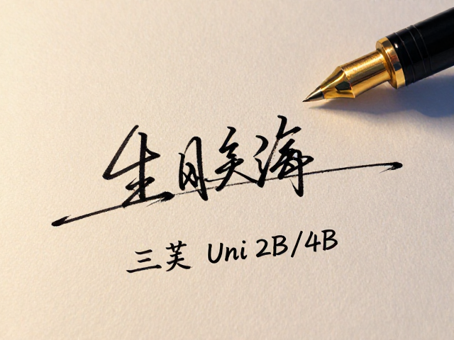三菱Uni 2B/4B软笔写艺术签名,2H硬笔对比,练出飘逸好字