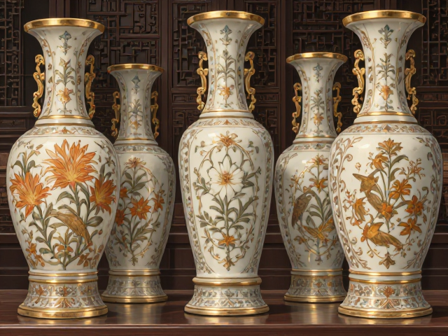 仿古白瓷构件描金华丽花鸟纹，古典雅致的装修灵感与选购指南