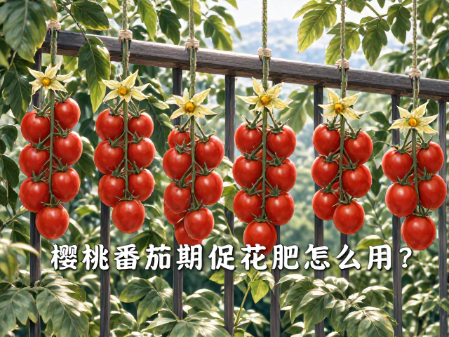 樱桃番茄花期促花肥怎么用？栏杆悬挂种植技巧全解析