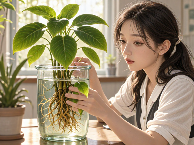 幸福树水培清新指南,轻松调节室内湿度,打造健康呼吸环境