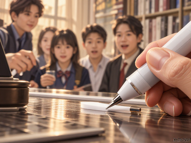 0.1-0.3mm极细斜口白板擦清洁笔,精准去污不伤膜,办公教学必备