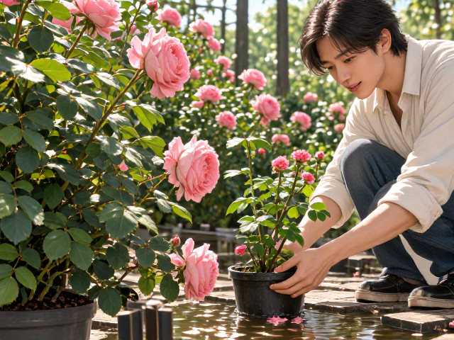 月季夏季假植技巧，遮阴防涝保命指南