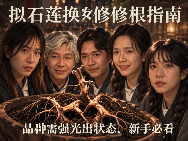 拟石莲换盆修根指南，部分品种需强光出状态，新手必看