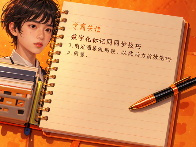 学习标注与数字化标记同步技巧，橙色活力开启高效笔记