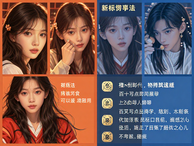 学习标注技巧,电子屏互补色与食谱步骤标记法