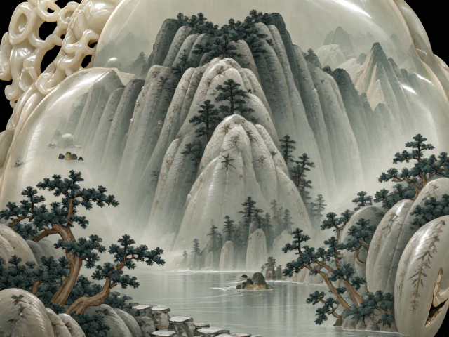 苏作精巧寿山石山水纹镶嵌,匠心独运的艺术珍品