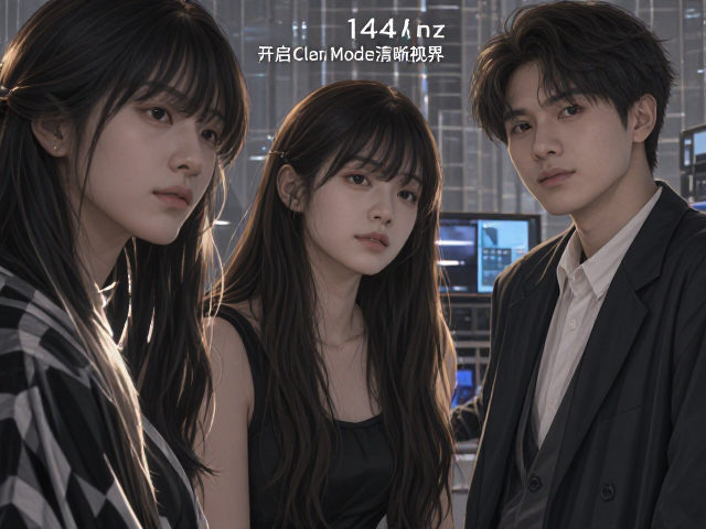 原生144Hz，FreeSync Premium，开启Clear Mode清晰视界