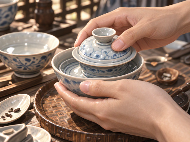 非遗柴窑灰釉茶器保养，使用后及时清洗防垢指南
