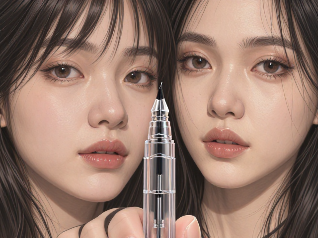 透明塑料唇线笔专用削笔器,削后用检查笔尖弧度更精准