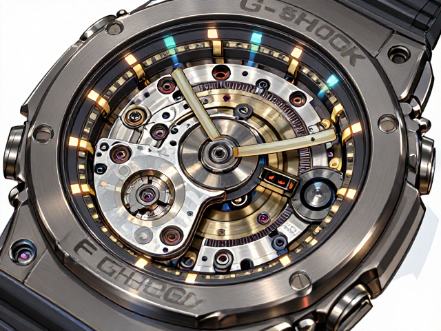 卡西欧G-SHOCK机械自动机芯拆解，避震缓冲垫片结构解析