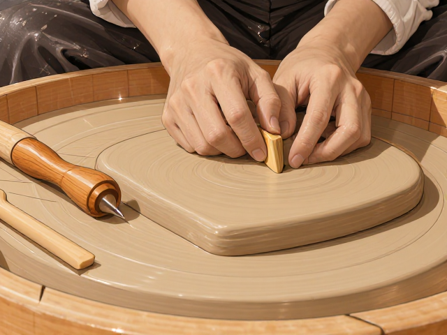 拉坯用泥板裁切工具怎么选?木质工具避免长时间浸水技巧
