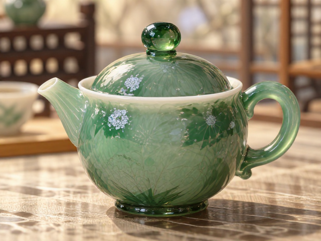 江苏宜兴手工琉璃茶宠,温润如玉的茶海雅物