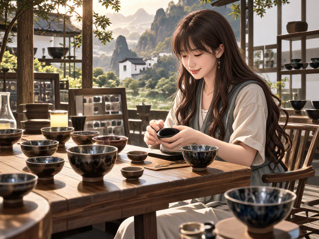 武夷山周边探店,古朴厚重建盏器型分类与茶漏选购指南
