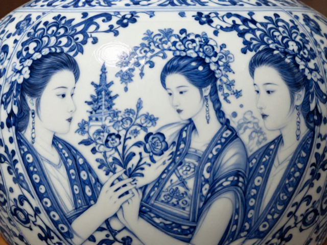 传统撞色青花内画纹饰,尽显富丽典雅之美