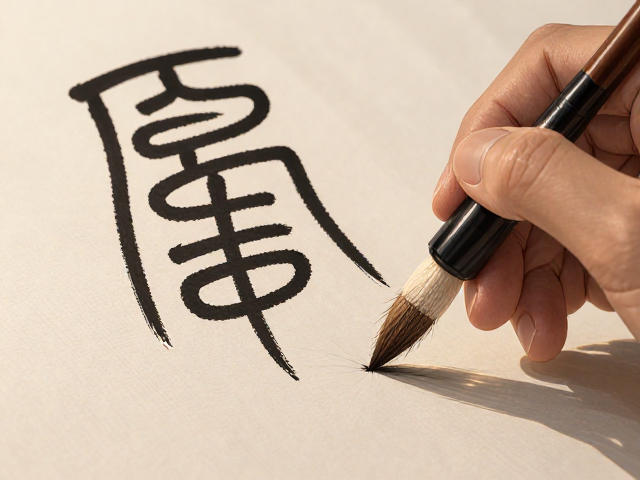 长锋牛耳兼毫写篆书,如何展现圆转笔意?